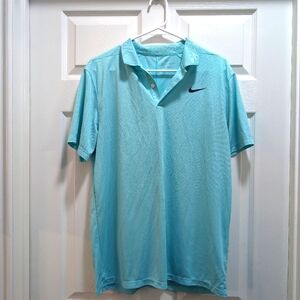 Dri-Fit Nike Collared Blue button Up Polo Shirt